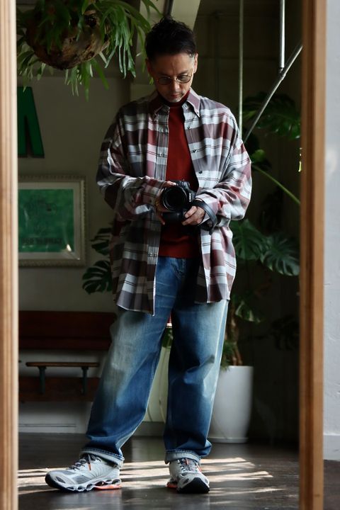 Graphpaper 22AW Viscose Check Oversized B.D. Shirtスタイル.2022.8.13.