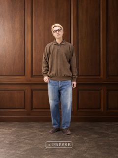 アプレッセ STYLE2 Vintage Half Zip Sweatshirt (BROWN)MARKスタイル