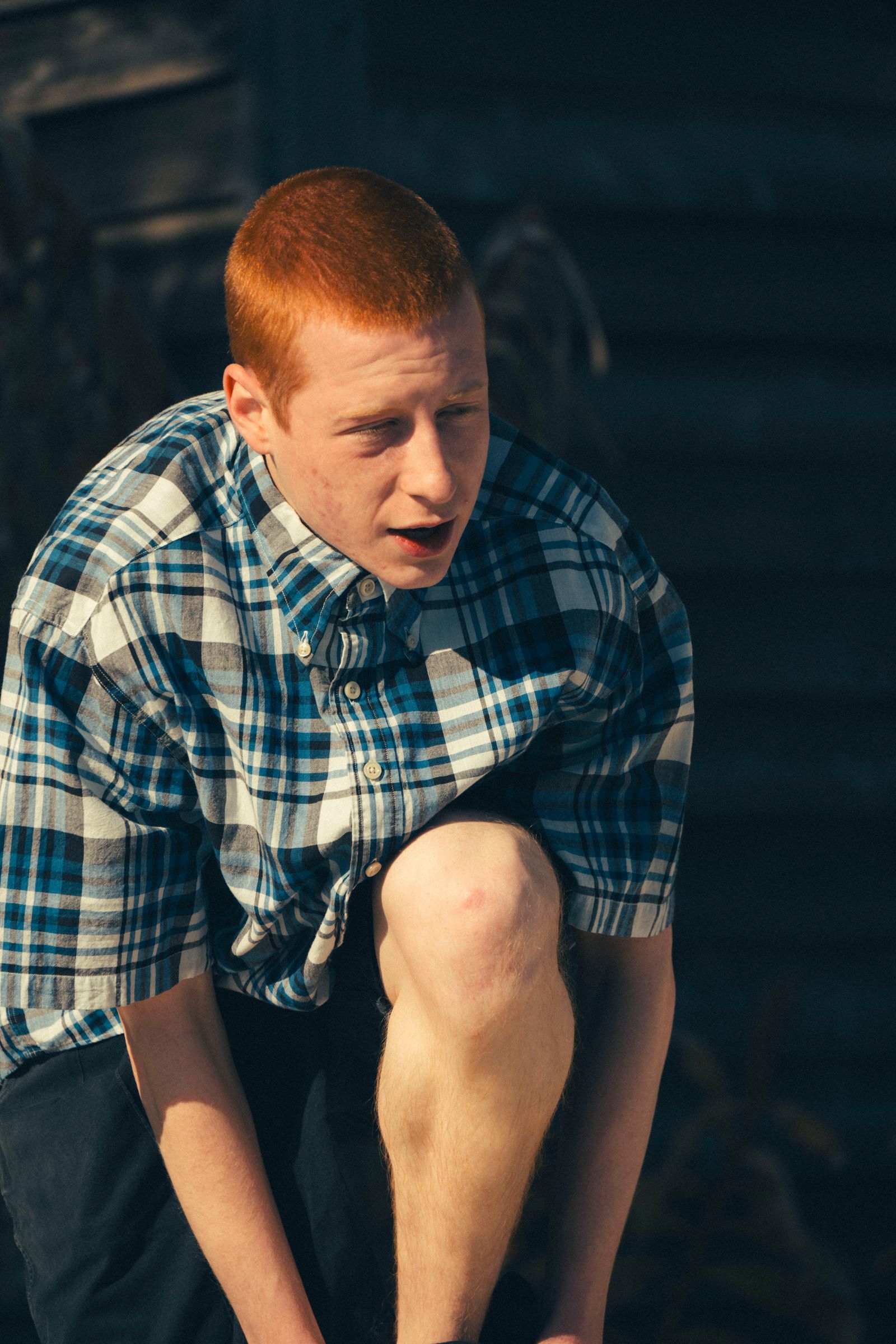 ファウンダ 25SS PULLOVER SHIRT(015FD251010)BLUE/WHITE