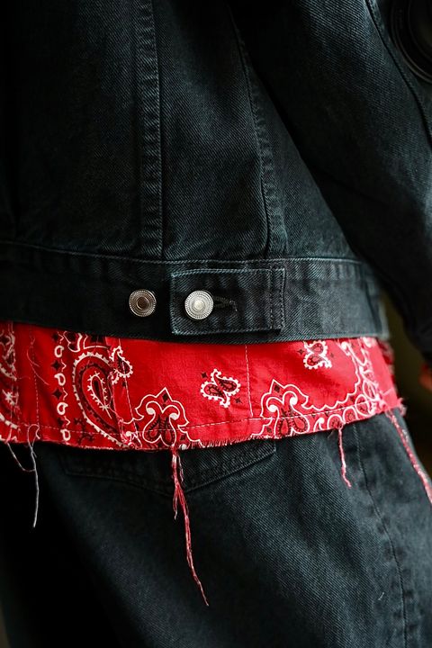 A.PRESSE アプレッセ 2025 STYLE2 Black Denim Jacketスタイル.2025.9.14.