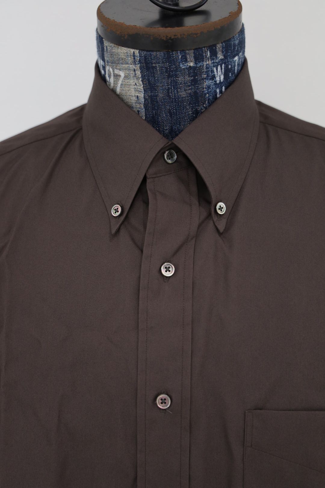 グラフペーパー Easy Care Poplin S/S Oversized B.D Shirt(GM263-50621)BROWN☆7月11日(土)発売！