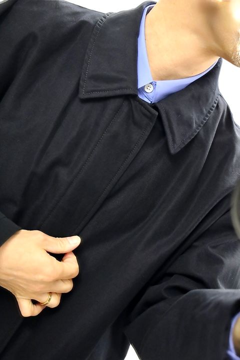 COMME des GARCONS HOMME 26SS 綿麻強撚サージステンカラーコートスタイル