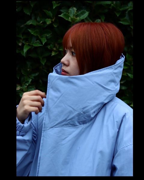 イズネス22AW DOWN JACKET is-ness×Yeti (IS-YETIK01)BLUE GRAYスタイル