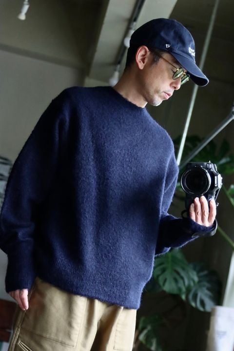 blurhms 22FW Wool Alpaka Napping Knitスタイル.2022.9.25.