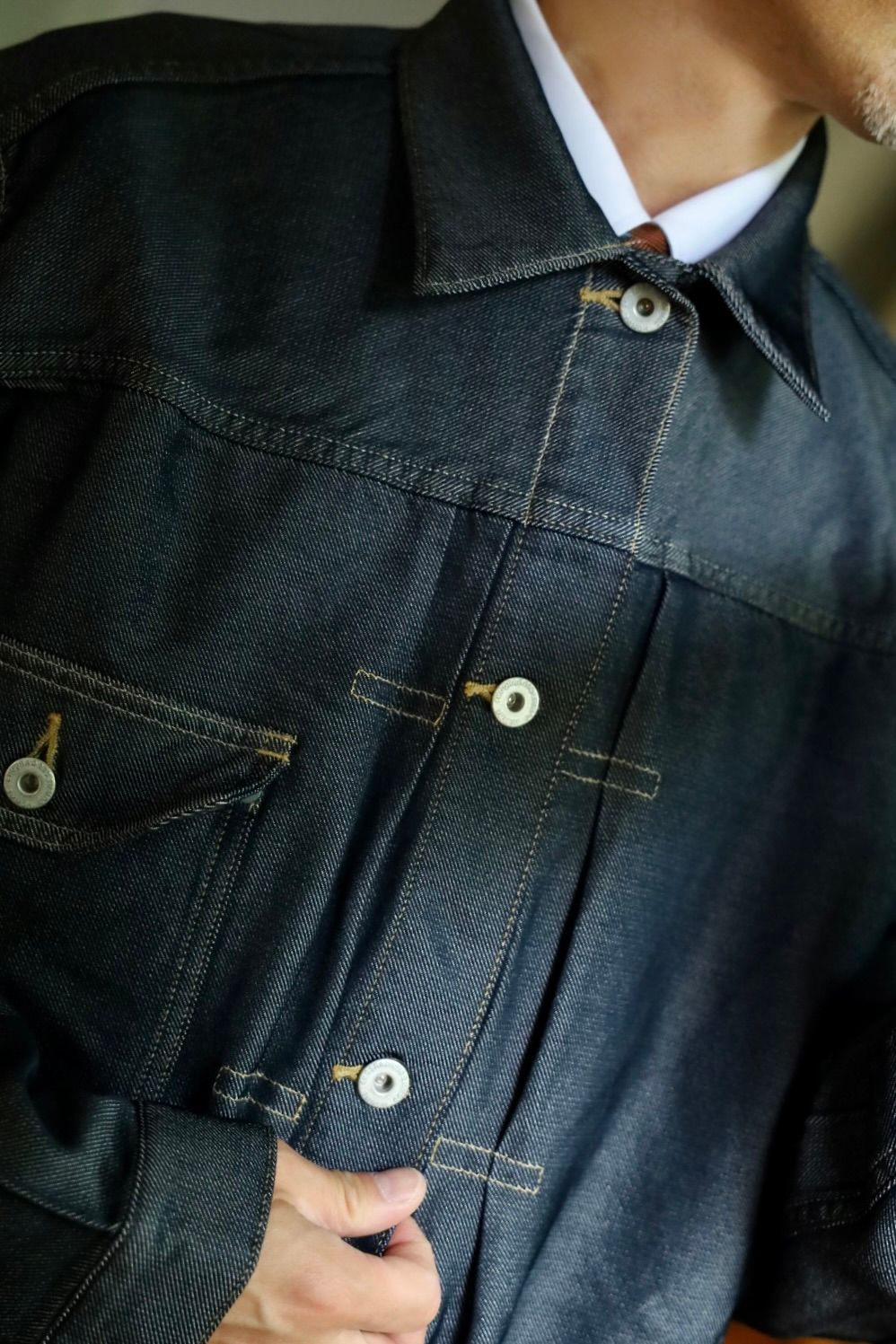 COMME des GARCONS HOMME 26FW エステルサージ製品染デニムジャケットスタイル