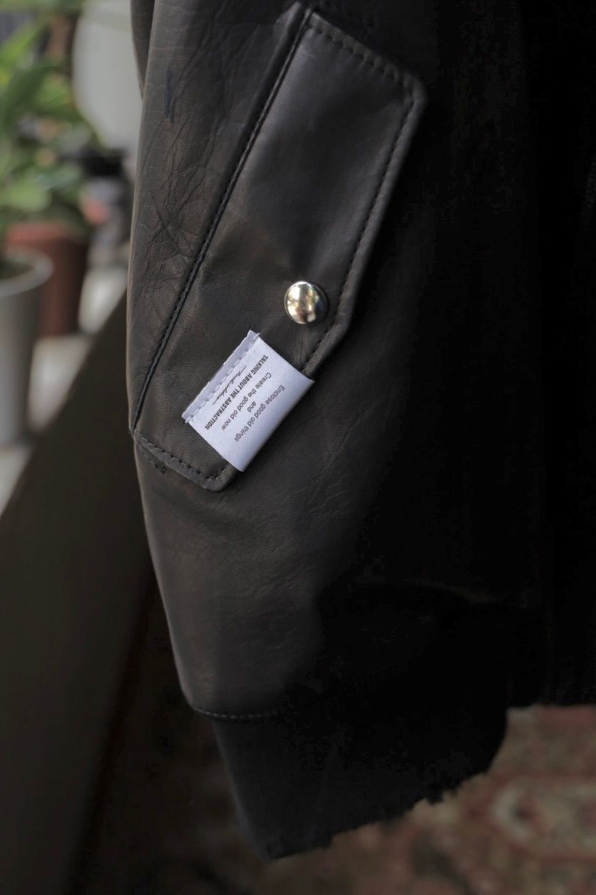 トーキングアバウト ジ アブストラクション 25AW DAMAGE LEATHER PARKA (2526AW-J-007)BLACK☆新作発売！