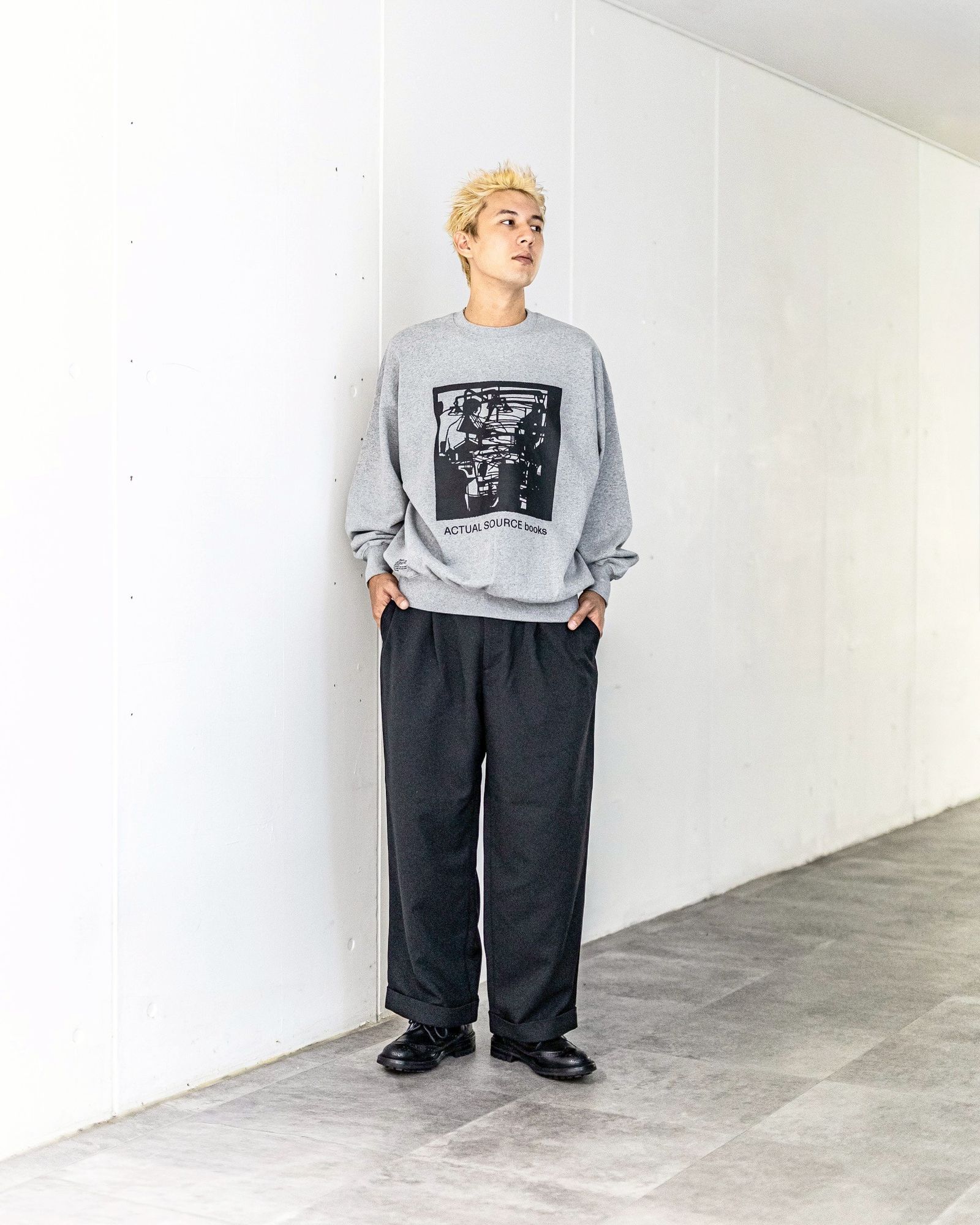 フレッシュサービス AS×FS LIGHT OZ CREW NECK "LITHOGRAPH"(FSC253-70155AS)H.GRAY☆8月30日(土)発売！