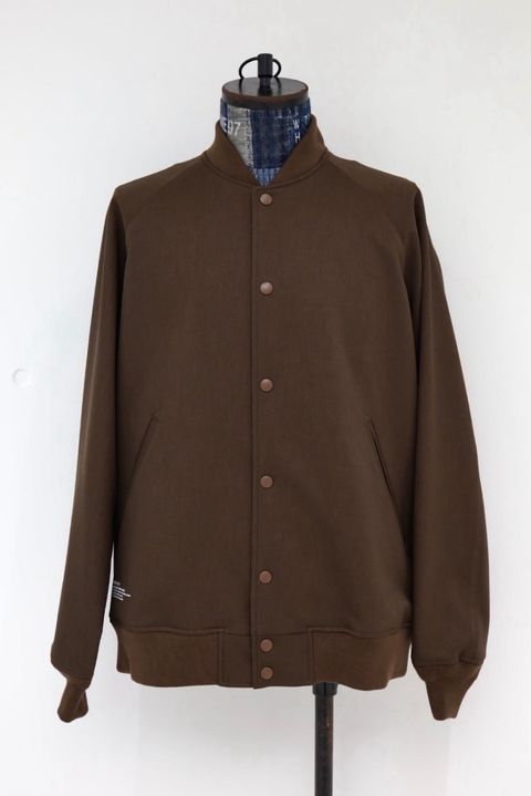 フレッシュサービス 26AW  DOWN FABRIC VARSITY JACKET(FSC263-30050)BROWN☆10月24日(土)新作発売！