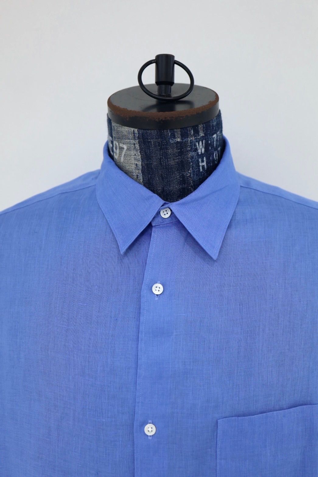 グラフペーパー Linen L/S Oversized Regular Collar Shirt(GM262-50039B)BLUE☆6月20日(土)発売！