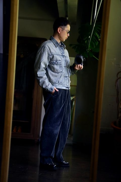 BOW WOW BLANKET LINED DENIM JK AGINGスタイル