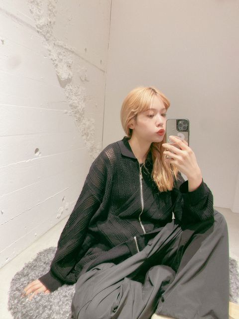 YOKE 新作COTTON MESH STRIPE ZIP-UP CARDIGAN style.2024.2.22