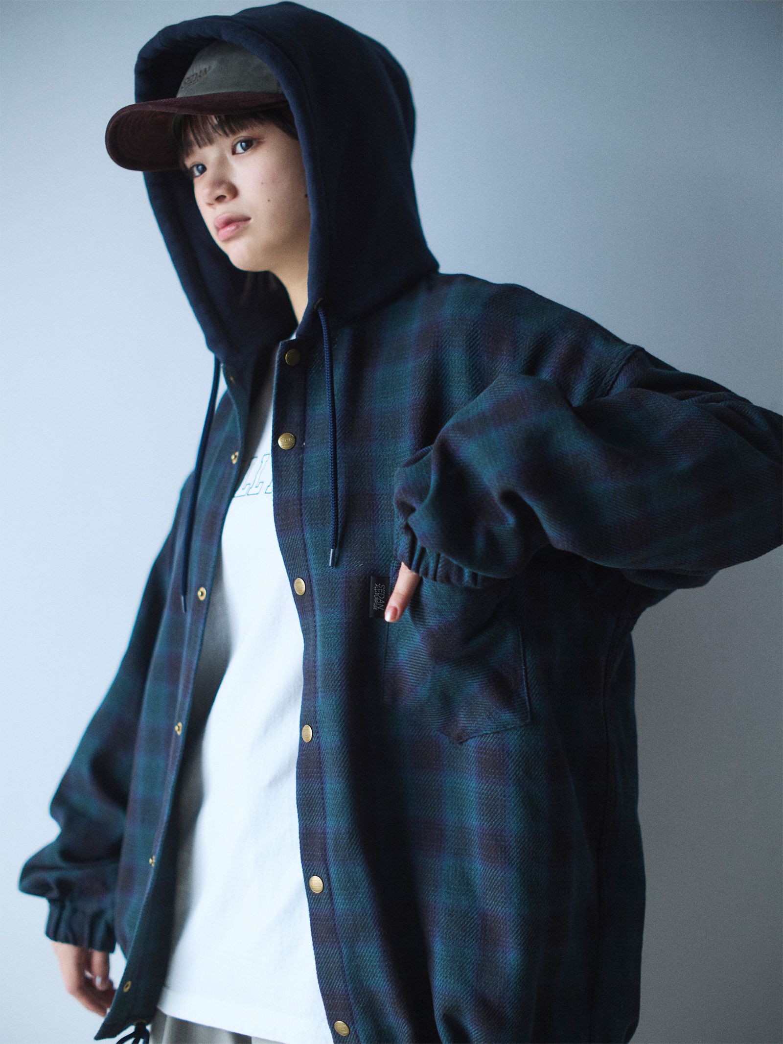 セダンオールパーパス FW24 Flannnel Hoodie(SD24F-SH03)Blackwatch☆9月21日(土)発売！