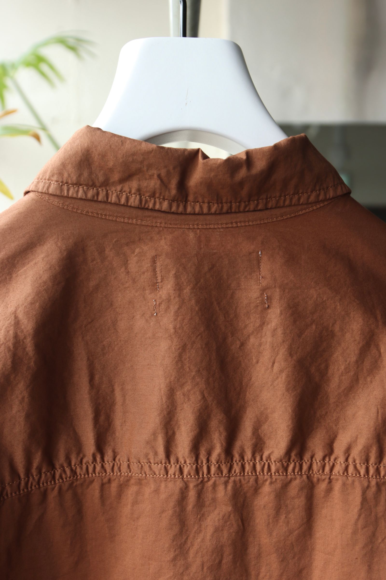 グラフペーパー  25SS Garment Dyed Typewriter Fatigue Shirt(GM251-50091C)BROWN☆3月8日(土)発売！