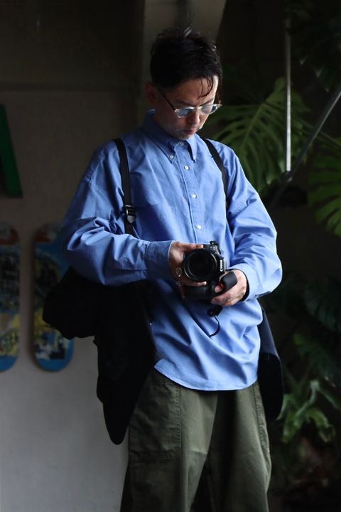 Graphpaper Oxford Oversized B.D Pullover Shirtスタイル