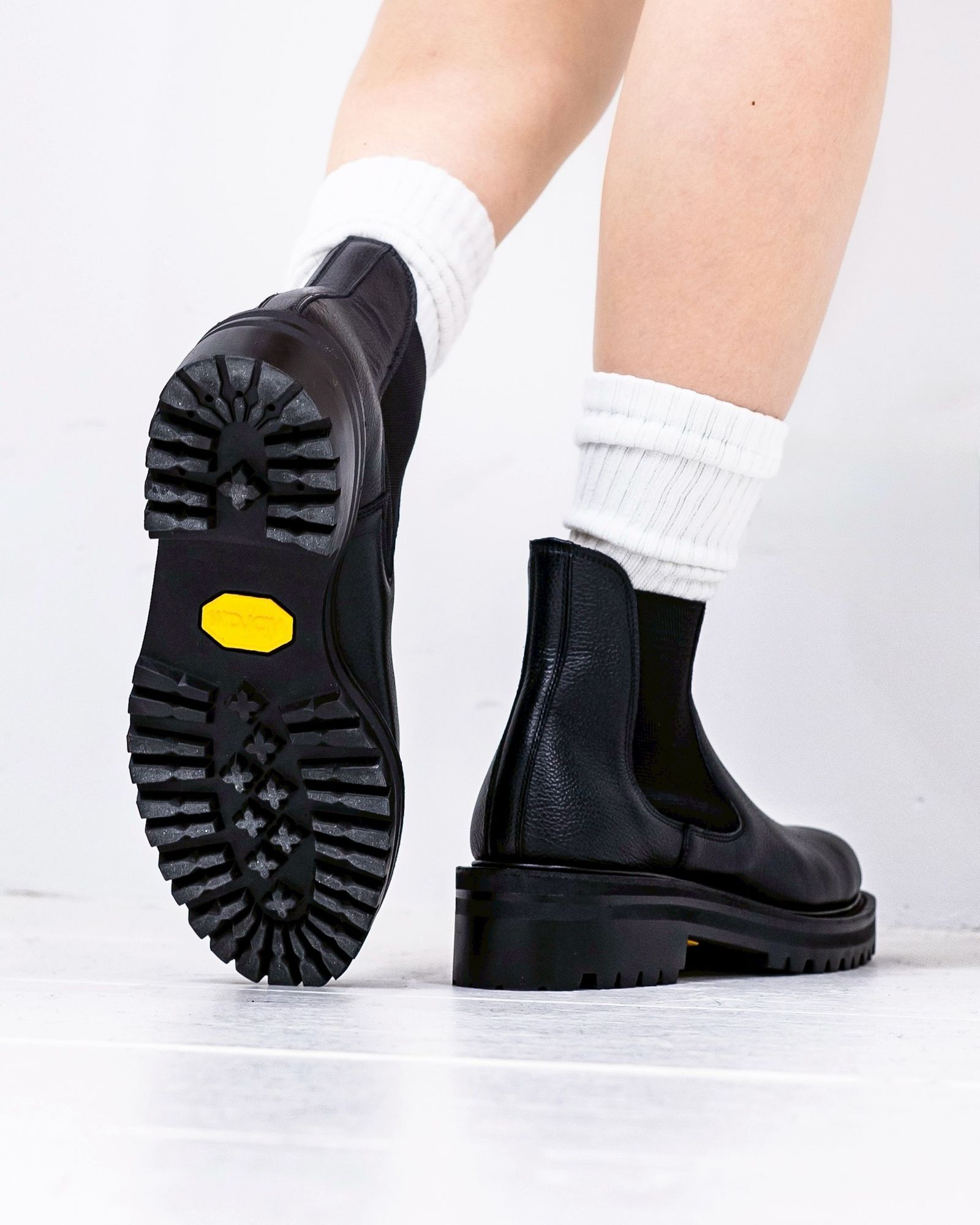 FOOTWORKSフットワークス サイドゴアブーツ WOMENS Side Gore Boots in Grain Leather(F03-0001_W)BLACK☆新作発売！