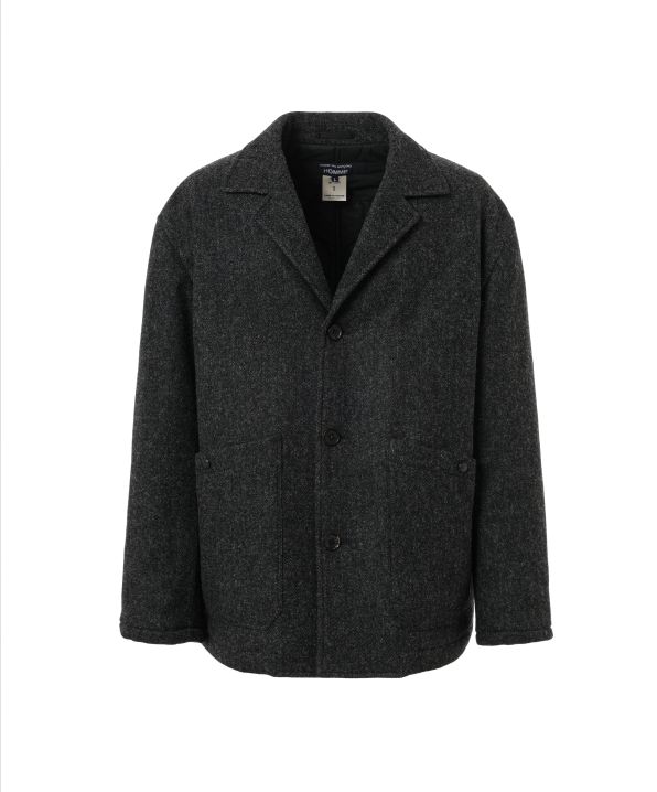 コムデギャルソンオム25FW ウールツイードヘリンボーンジャケット(HP-J025-051)BLACK☆11月1日(土)発売!