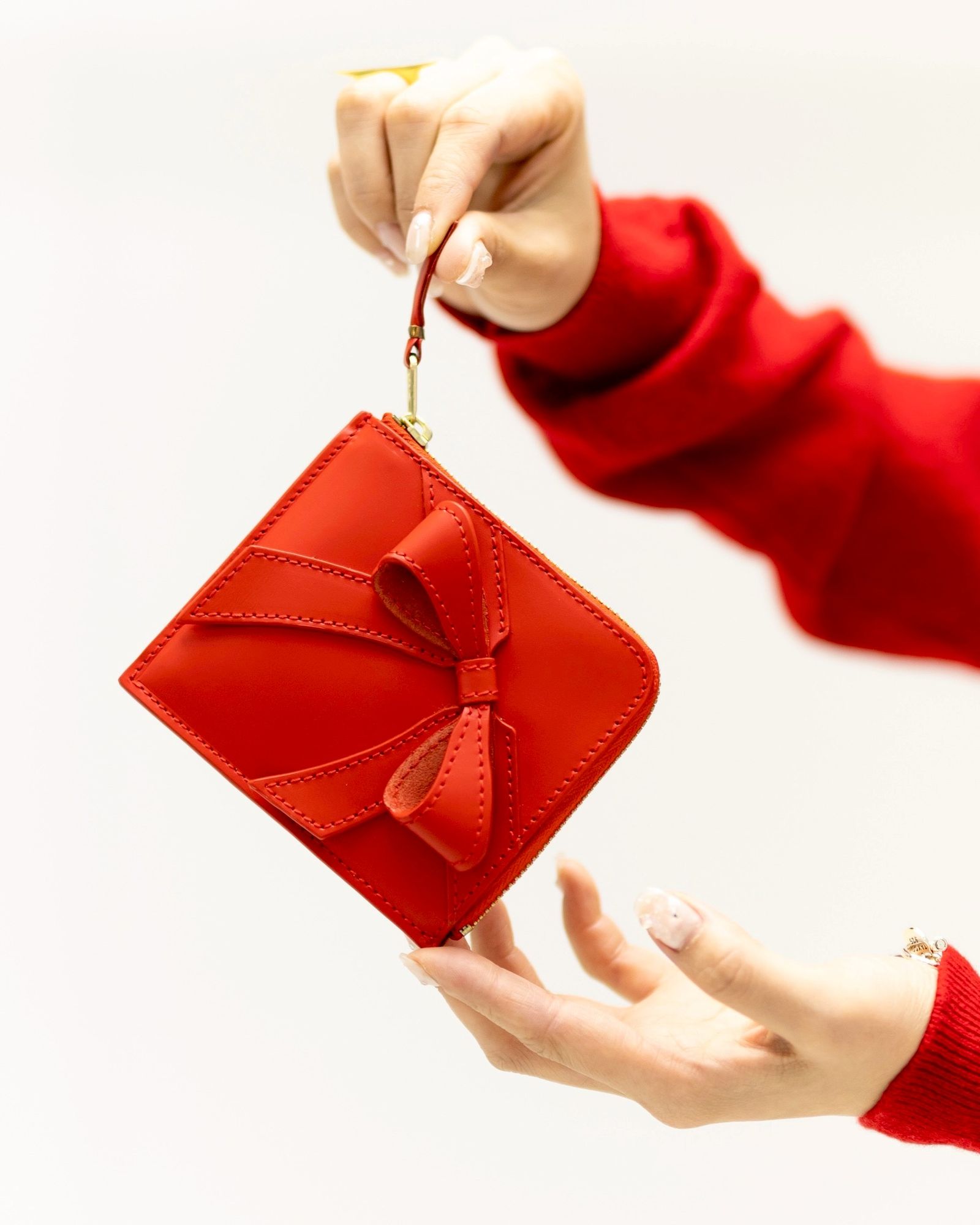 コムデギャルソン 財布 Big Bow Zip Around Wallet(8Z-O310-051)Red