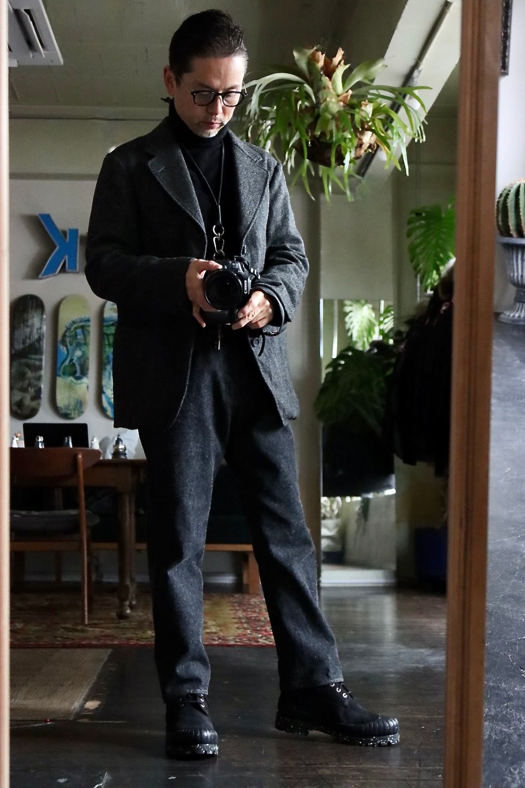 A.PRESSE Tweed Tailored Jacketスタイル2023.12.21.