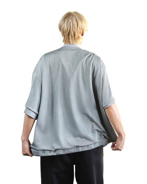 イズネス 24SS BALLOON DOUBLE LAYERED MESH SHORT SLEEVE T-SHIRT style 2024.4.13