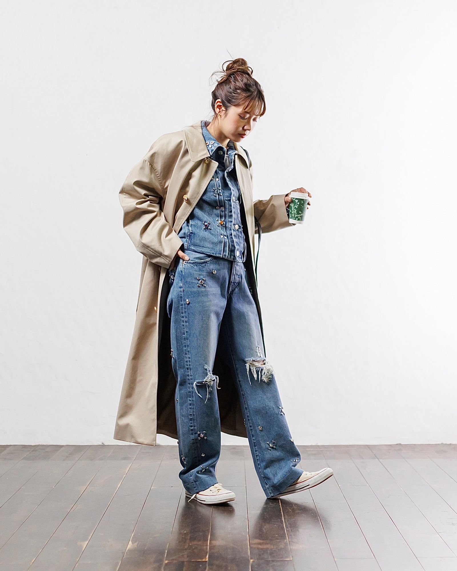 J.B.ATTIRE 24AW Rive gauche coat デニムMIX style.2024.11.3