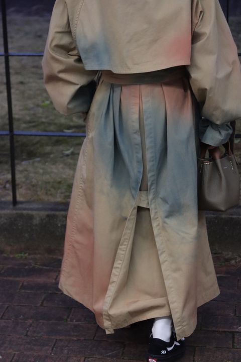 YOKE 新作SPRAY PRINTED TRENCH COAT style.2023.1.24