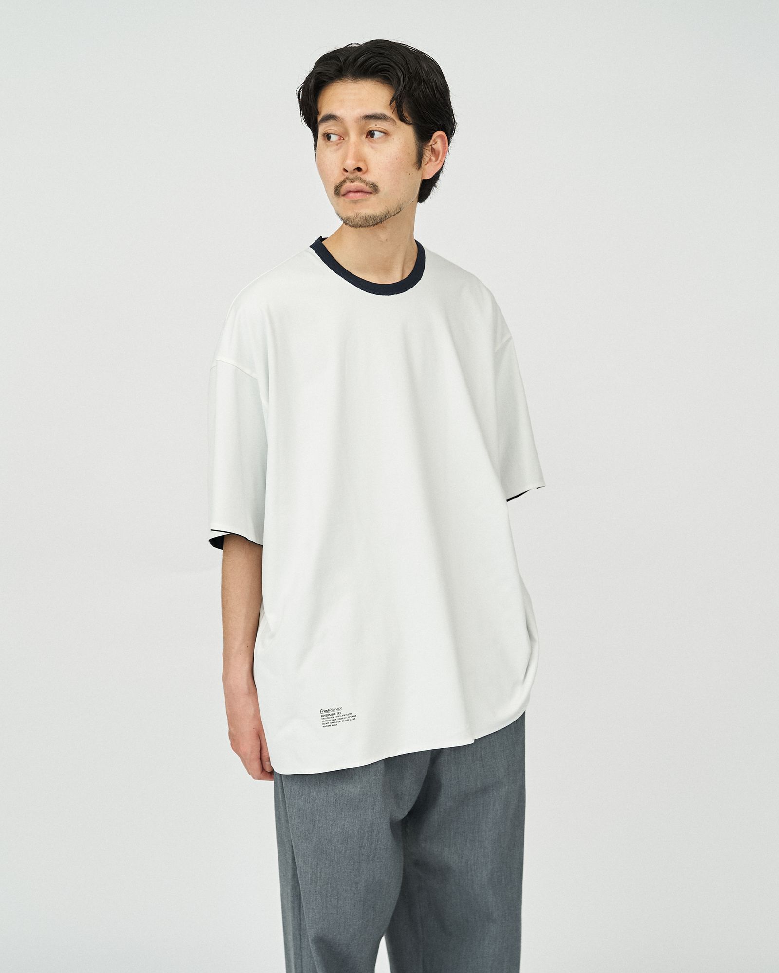 フレッシュサービス REVERSIBLE S/S TEE (FSC252-70040)NAVY