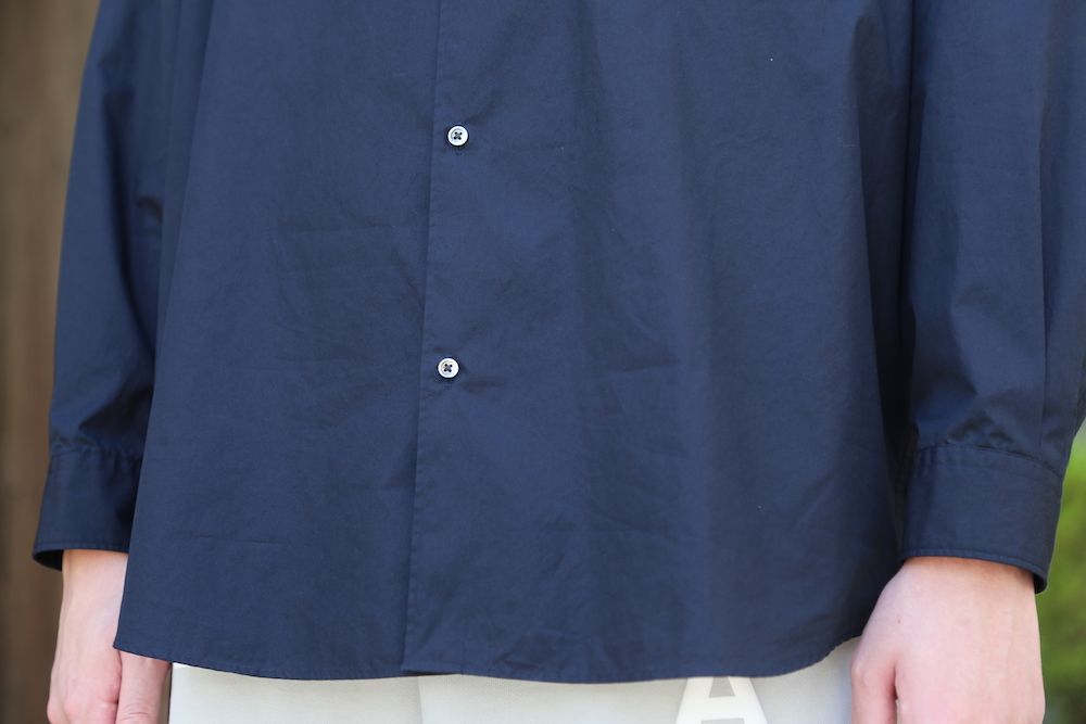 Graphpaper Broad L/S Oversized Regular Collar Shirt(GM212-50110B) style.2021.5.30.