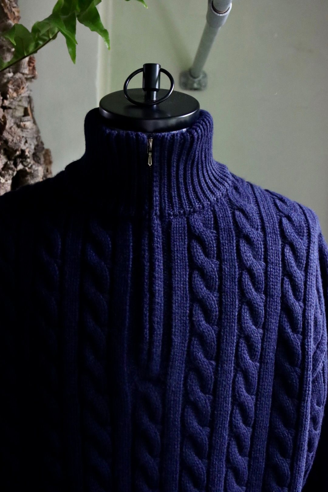 アプレッセ23AW Cashmere Aran Half Zip Sweater(23AAP-03-03K)NAVY☆10月21日(土)発売！