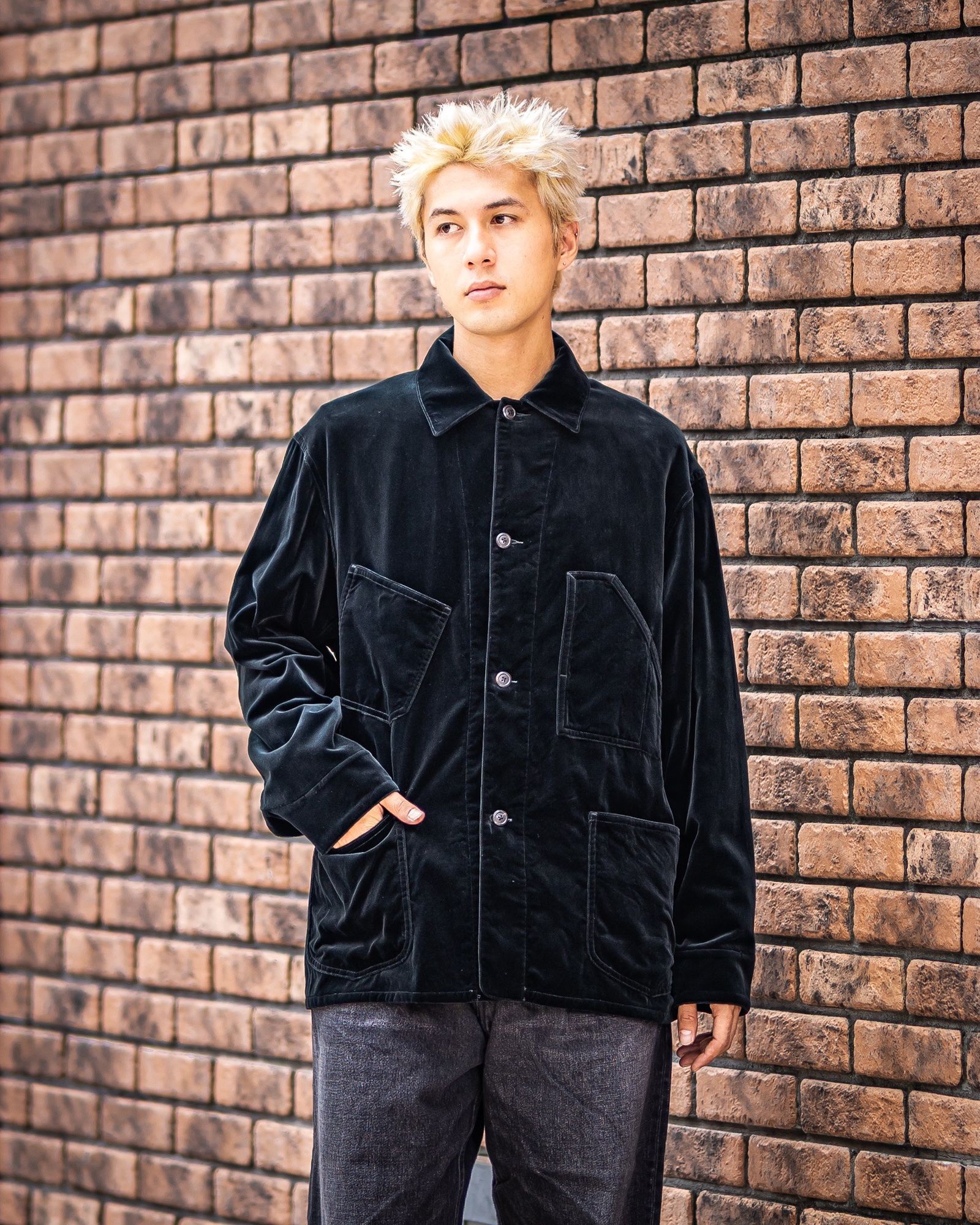 blurhms 25FW Velvet Work Jacket(BHS25F027Vel)black☆8月29日(金)新作発売！