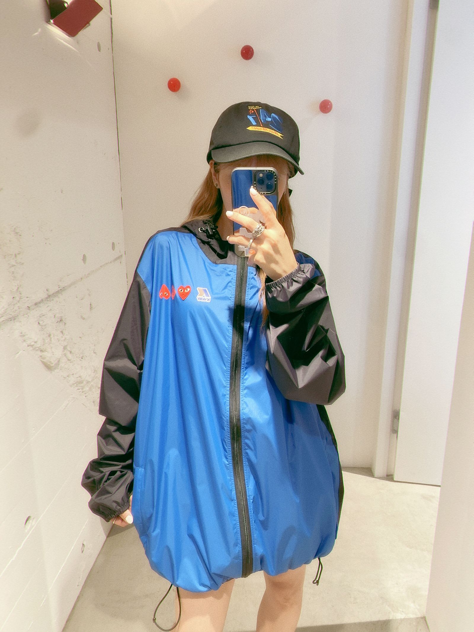PLAY Comme des Garçons x K-WAYフルジップアップナイロンパーカーstyle.2024.7.2