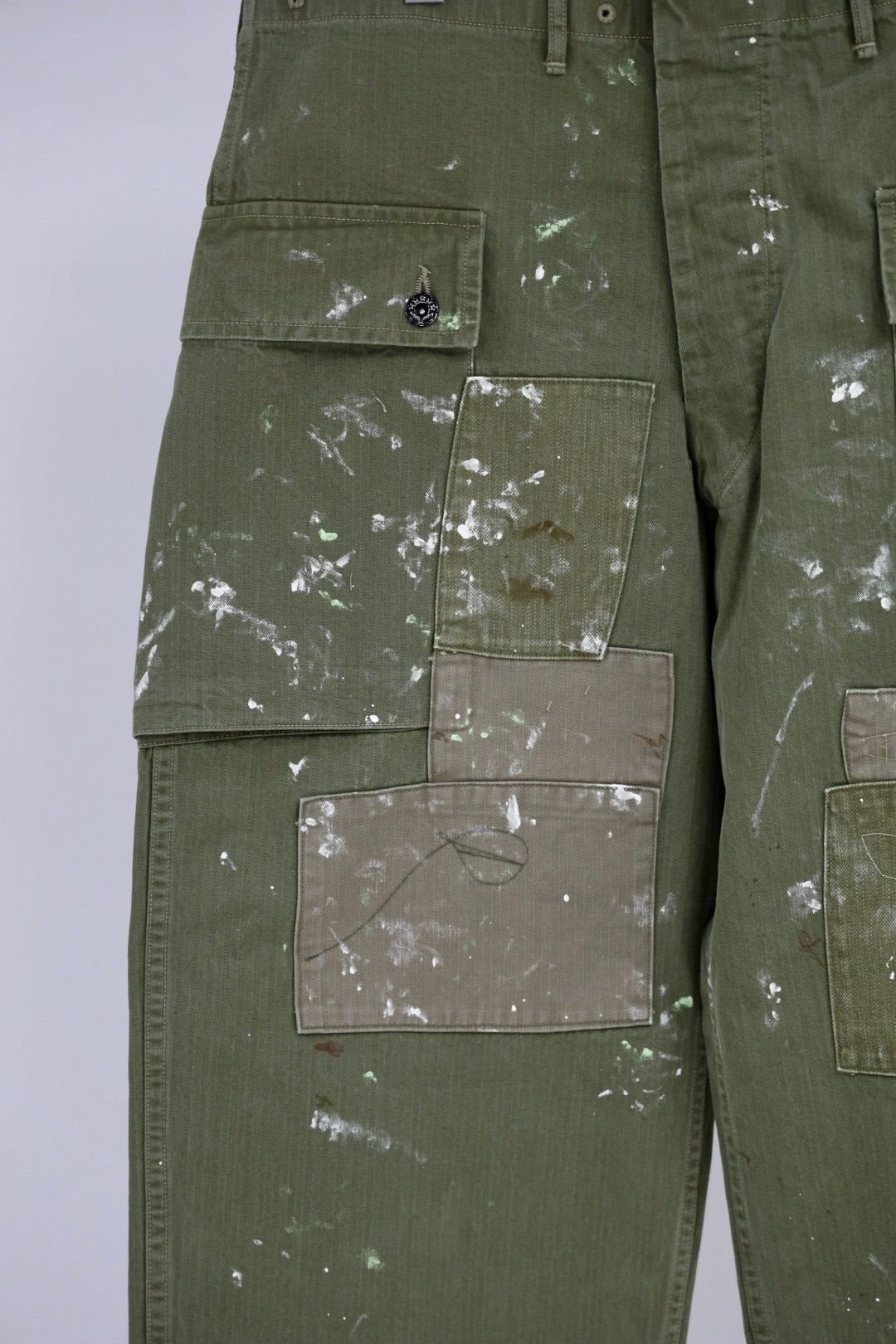 BOW WOW 25FWバウワウ PAINT STAINED USMC P-44 HBT TROUSERS(BW252-PU4HT)PAINT STAINED OD★10月11日(土)発売！