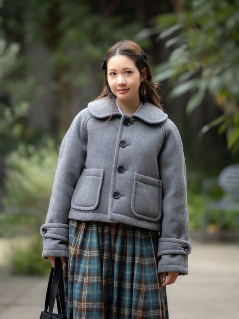 tao 26FW ウールエステルフラノ先染ジャケット(TR-J007-051-2)TOP GRAY☆10月16日(金)発売！