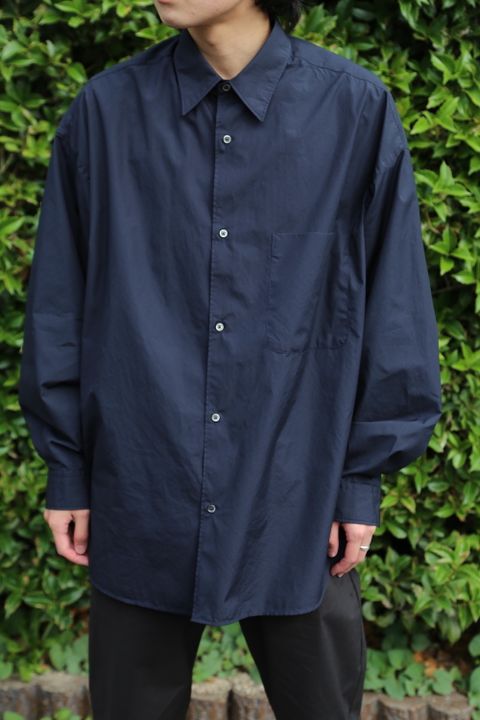 Graphpaper Broad L/S Oversized Regular Collar Shirt style. 2021.06.23.