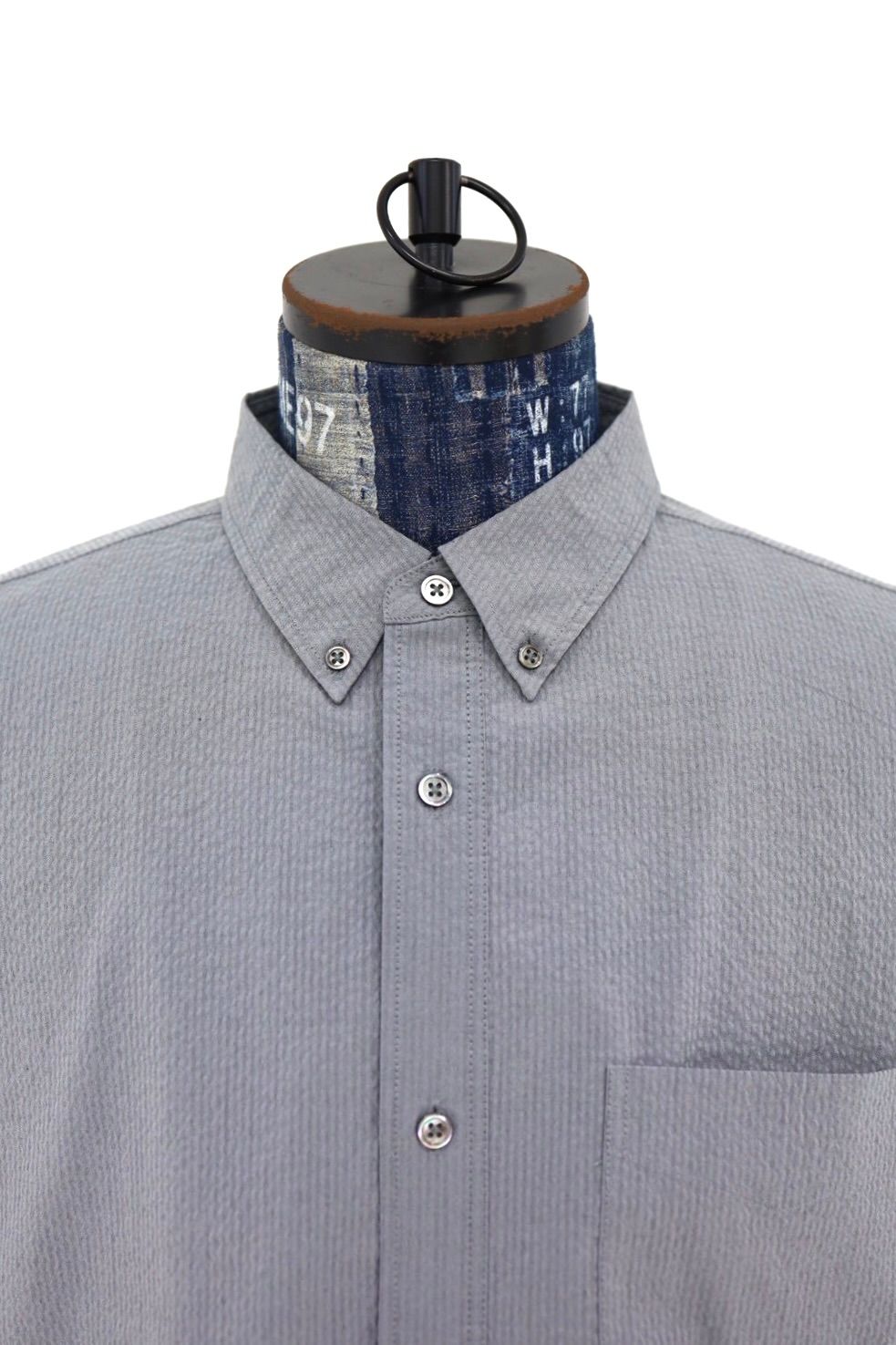 フレッシュサービス SEERSUCKER S/S B.D SHIRT (FSC261-50228)GRAYxGRAY★2月14日(土)発売