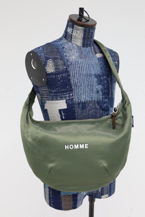 コムデギャルソンオム HOMMEロゴ限定 綿ナイロンショルダーバッグ(HP-K206-051)KHAKI☆12月13日(土)新作発売！