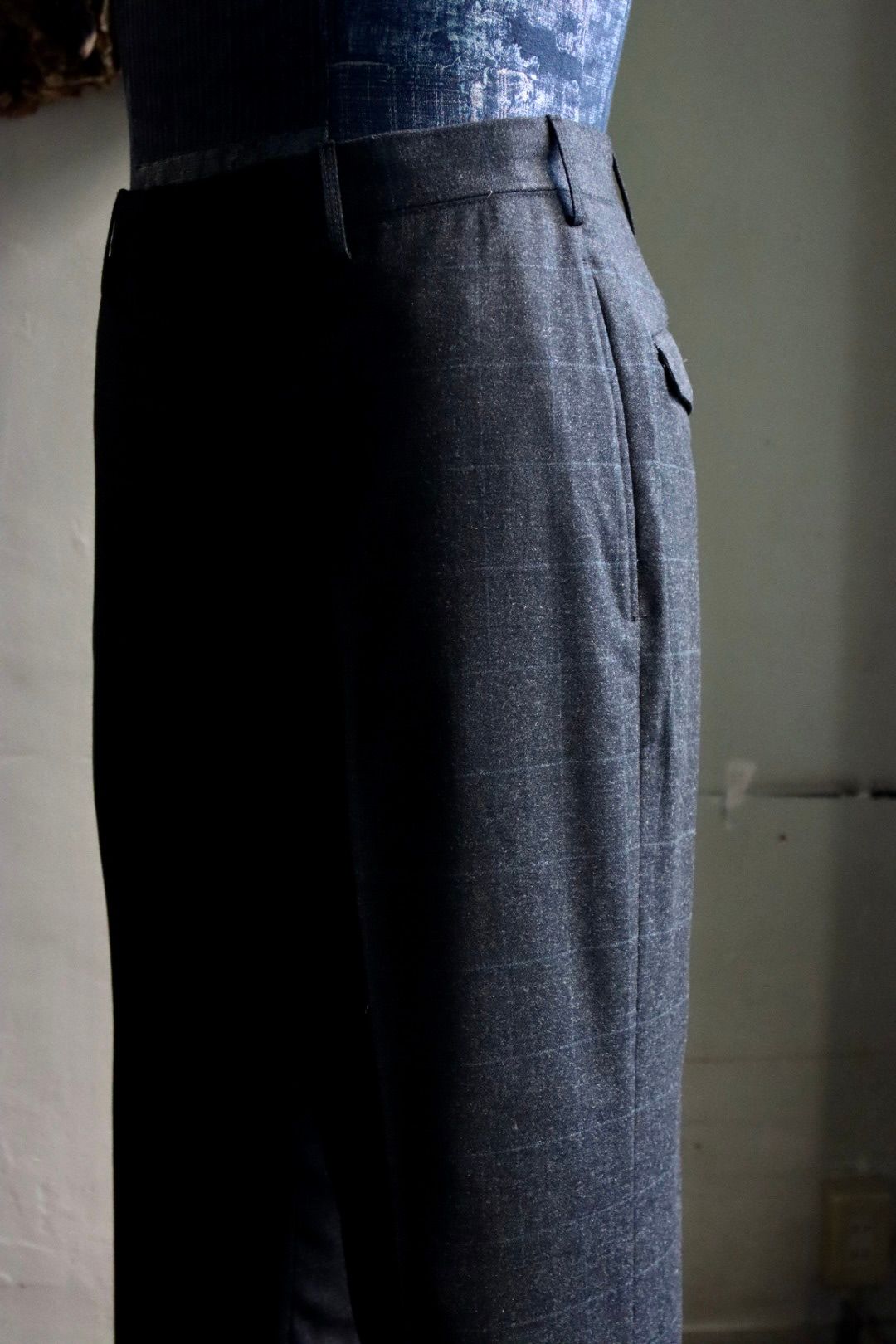 アプレッセ23AW Windowpane Trousers (23AAP-04-18M)CHARCOAL