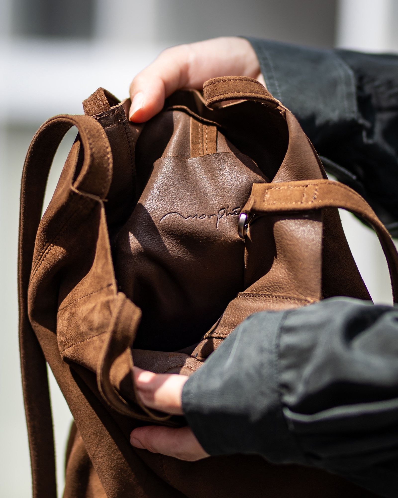 Morphee / モルフェトートバッグ 2WAY SMALL TOTE(SHORT) SUEDE[COFFEE BROWN]☆新作発売！