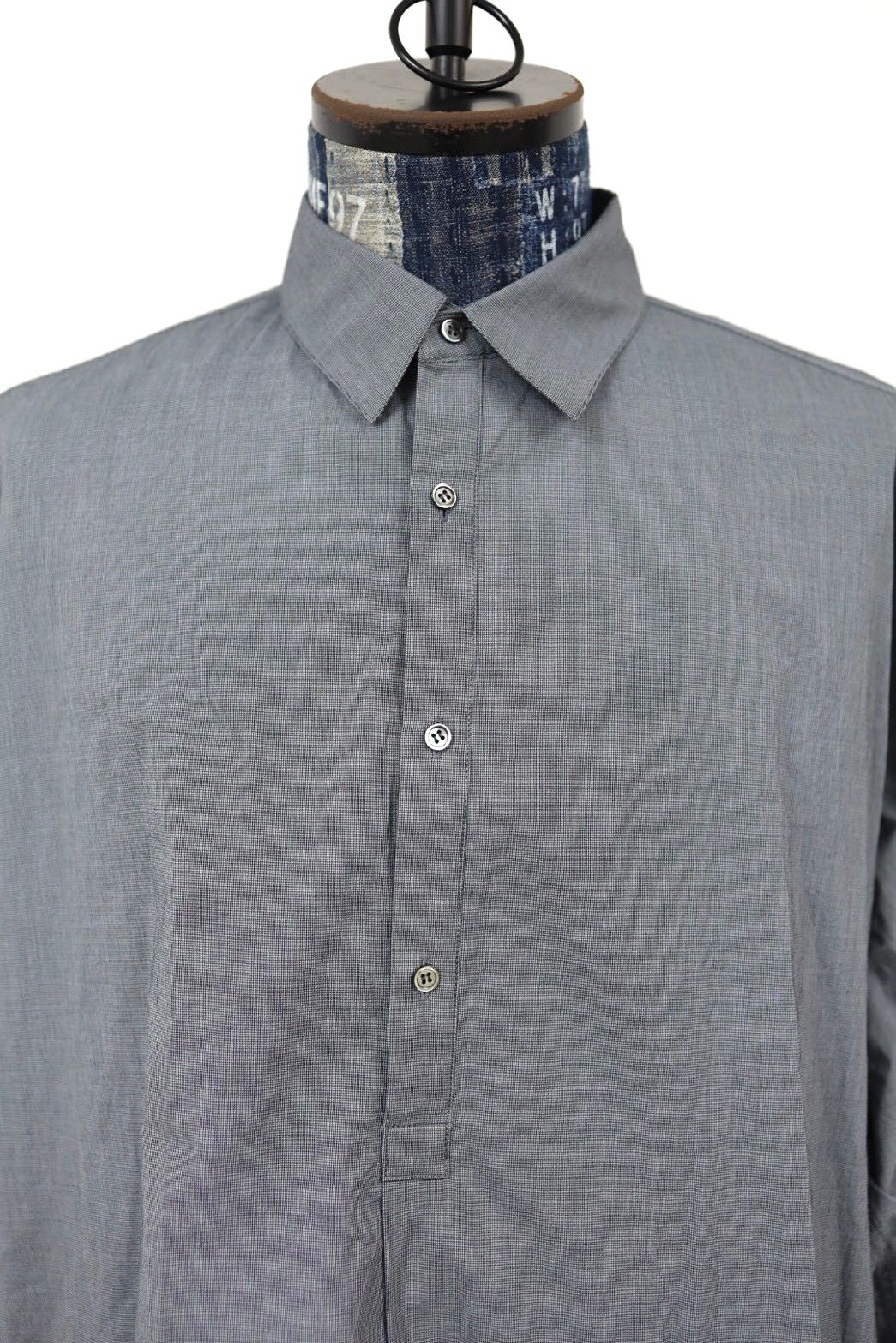 グラフペーパー 26SS Seersucker Pullover Shirt(GU261-50445)GRAY☆4月4日(土)発売！