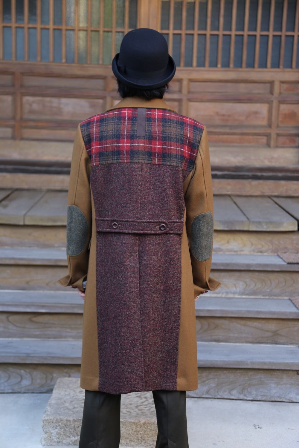 JUNYA WATANABE CDG MAN ウールメルトン×ウールナイロンツイードコート Style.2020.10.18.