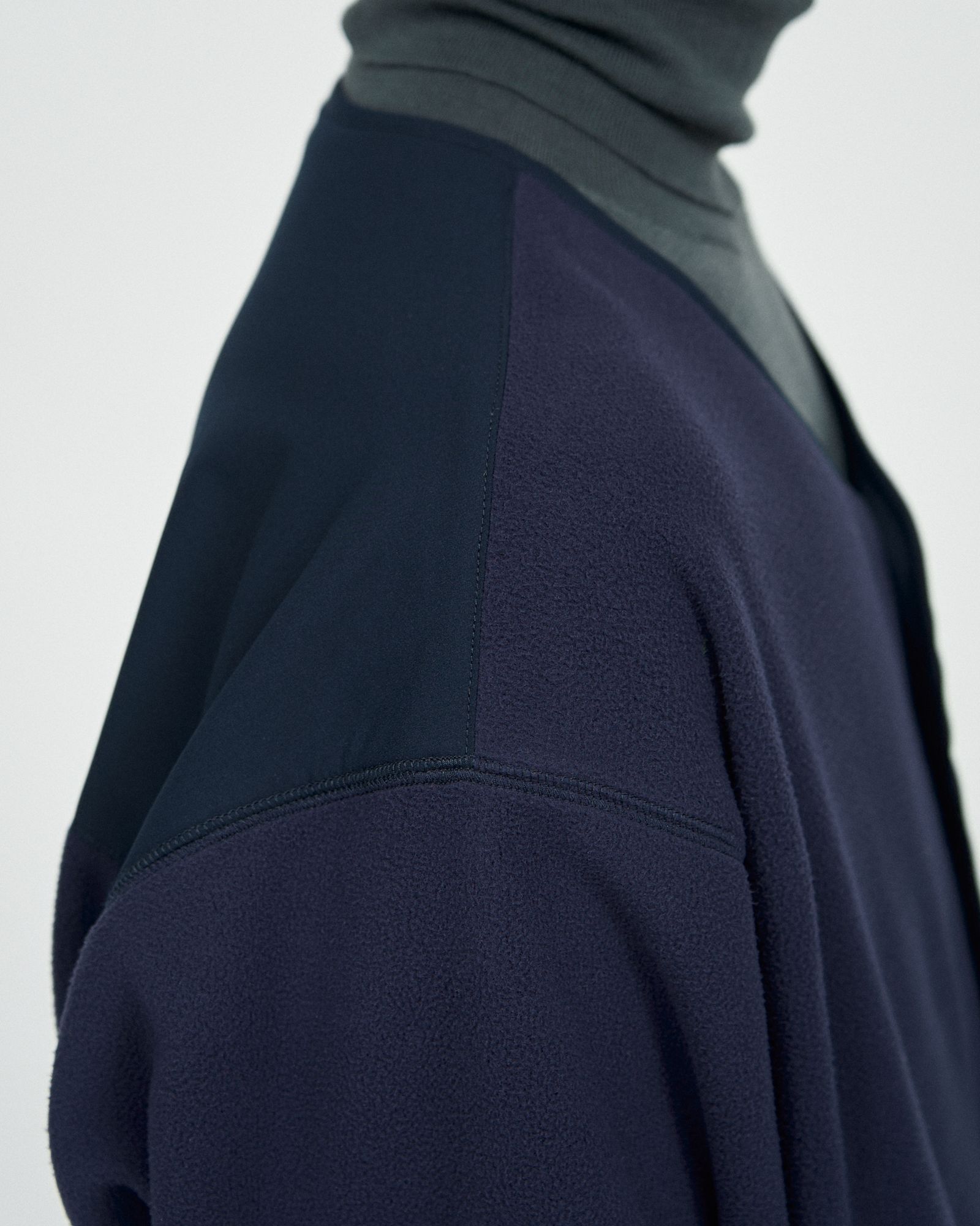 フレッシュサービス SYNTHETIC FLEECE CARDIGAN(FSC243-30093)NAVY