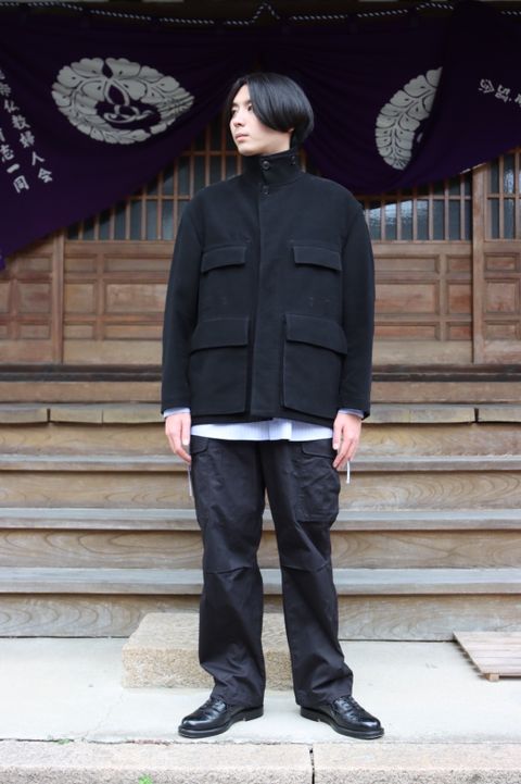 YOKE MILITARY FIELD JACKET"BLACK"style