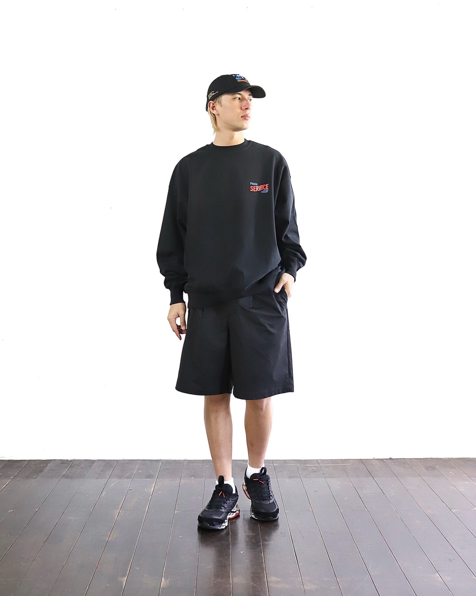 FreshService 24SS CORPORATE PRINTED CREW NECK SWEAT"All Day All Night" style 2024.4.13