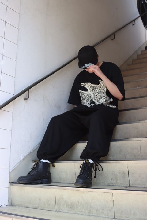 Yohji Yamamoto×New Era CROW PRINT OVERSIZED PERFORMANCE S/S TEE style.2022.4.12.
