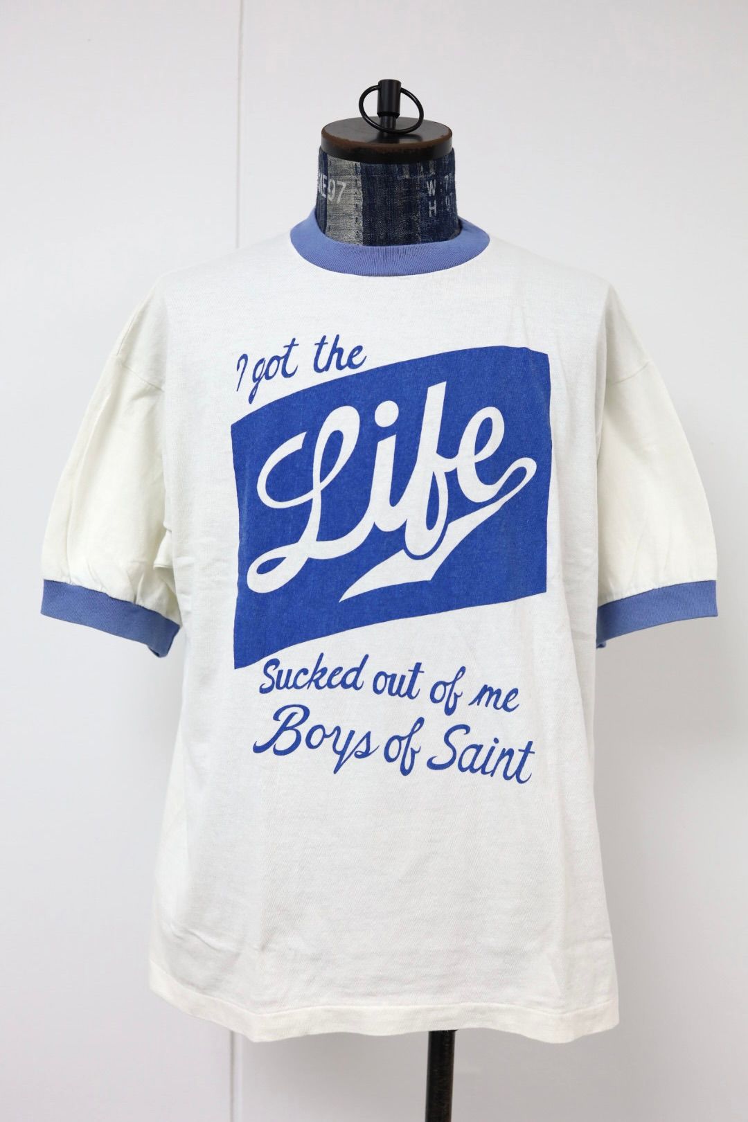 セントマイケル 26SS RINGER TEE BOS_SS T-SHIRT(SM-MK8-0000-C16)WHITE☆4月29日(水)新作発売！