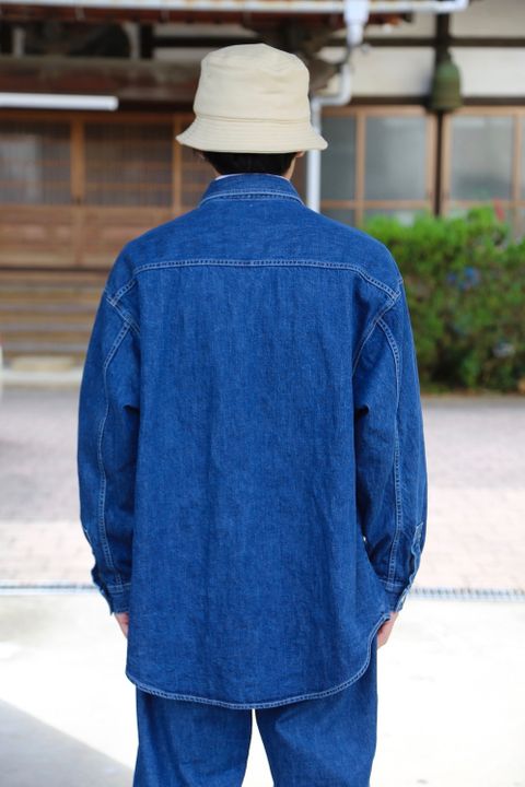 Graphpaper 2021春夏コレクション Denime Regular Collar Shirt & Denime Five Pocket Pants style.2020.12.20.