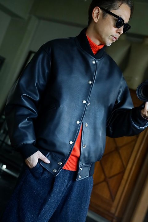 A.PRESSE Leather Award Jacketスタイル2025.10.15.