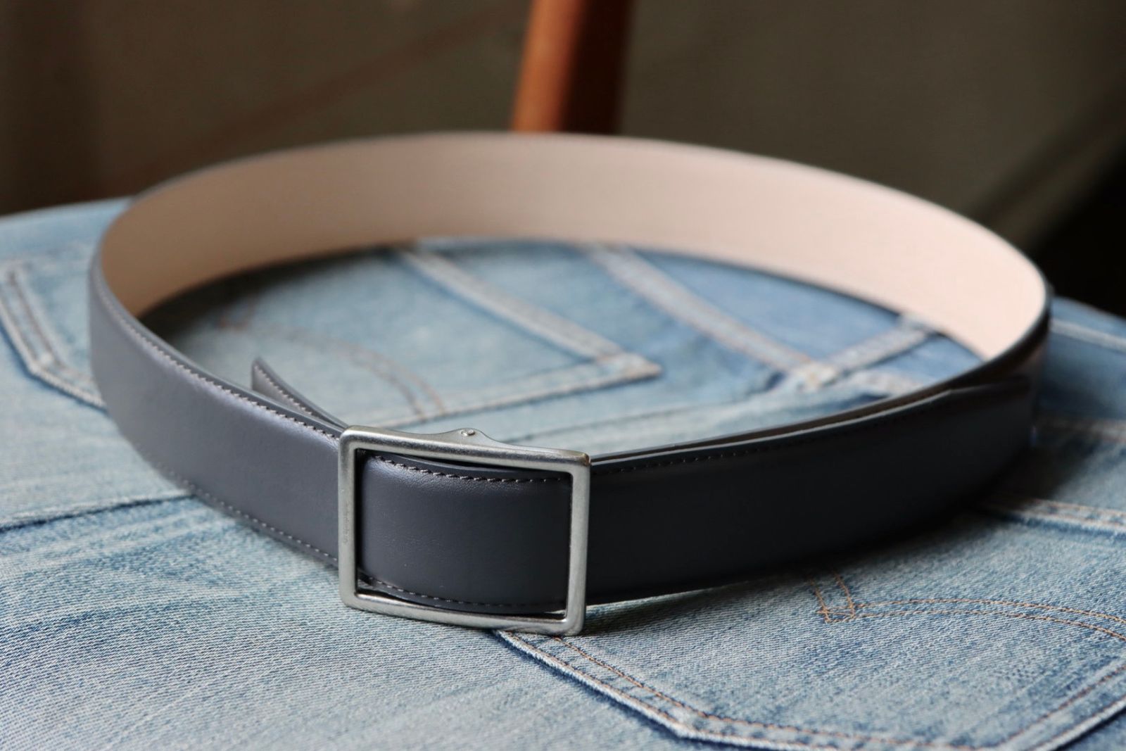 Graphpaper - グラフペーパー23AW Holeless Leather Classic Belt 
