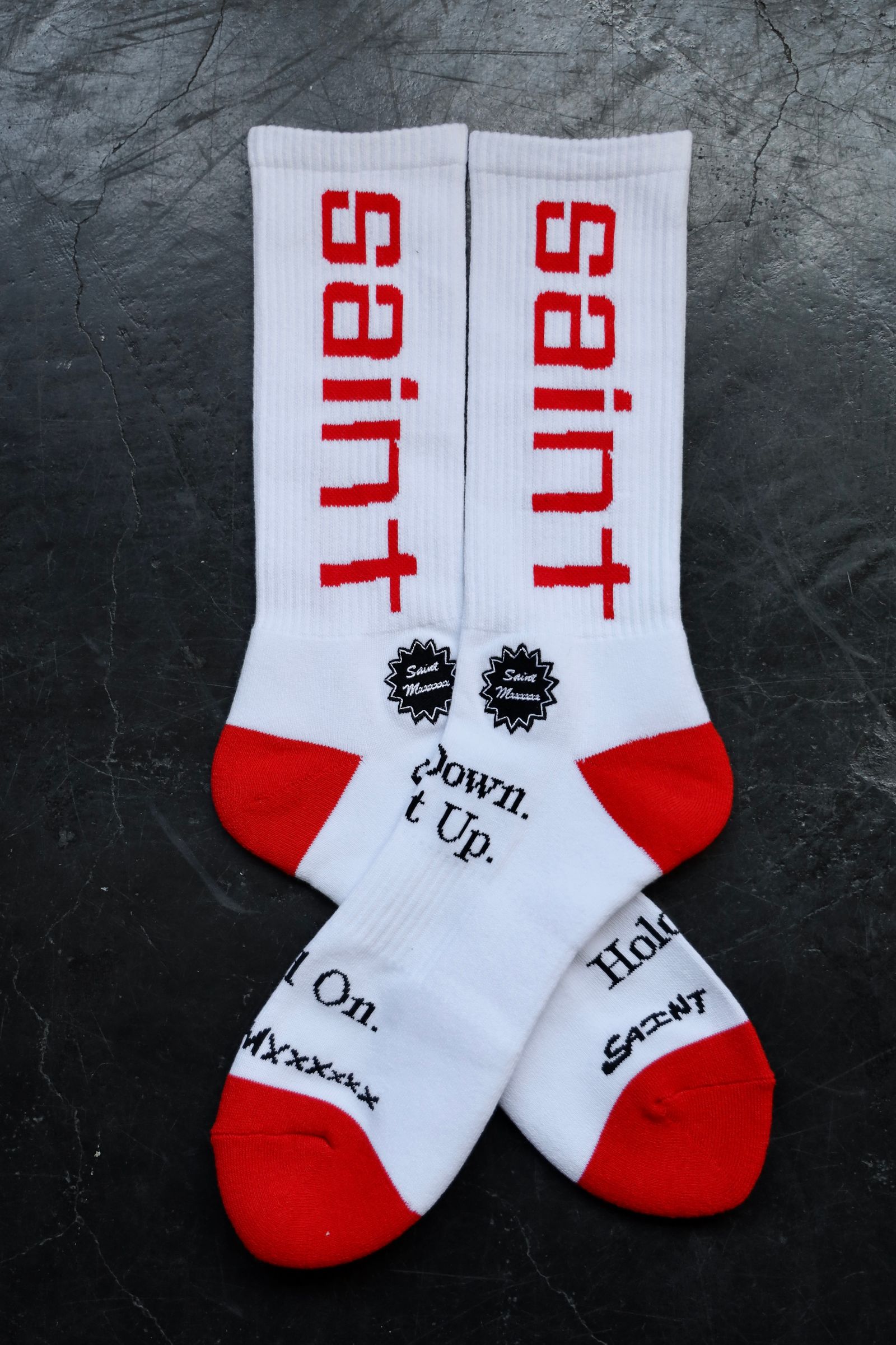 レッグウェア SAINT MICHAEL SOCKS / SIT DOWN / WHITE SAINT MICHAEL/セントマイケル/SIT DOWN SOCKS/WHITE | ROYAL