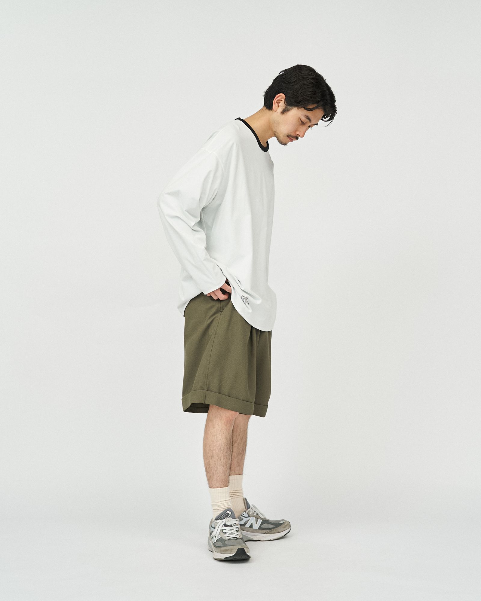 フレッシュサービス REVERSIBLE L/S TEE (FSC252-70041)BLACK