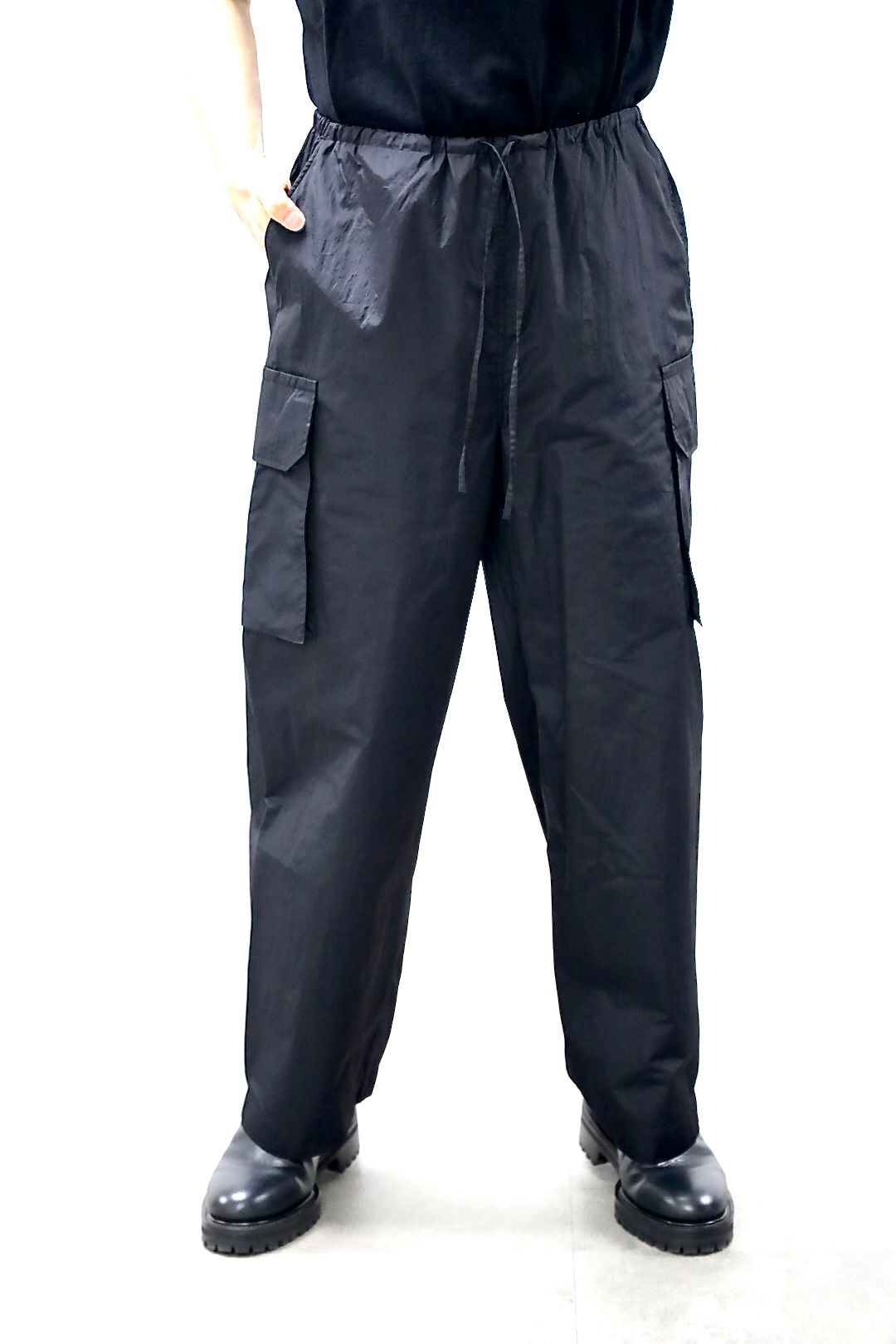 blurhms ブラームス 26SS Poly-Silk Side Seamless 6P Pants(BHS26S010)Black